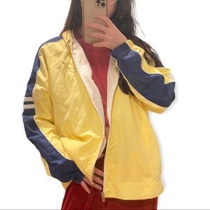 Vintage Women’s Yellow Lined Windbreaker Medium